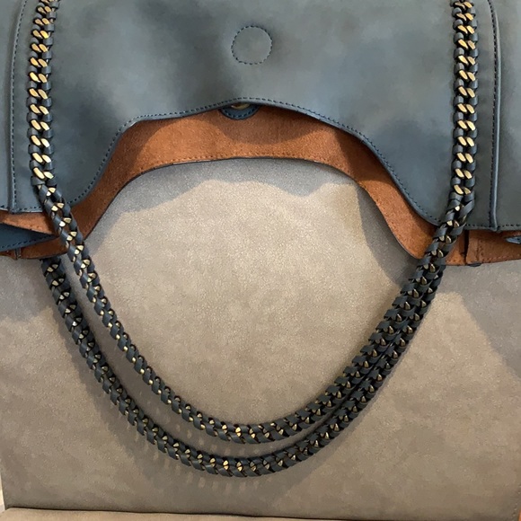 Street Level Suede Leather Slouchy Hobo Large Shoulder Bag - Picture 5 of 14